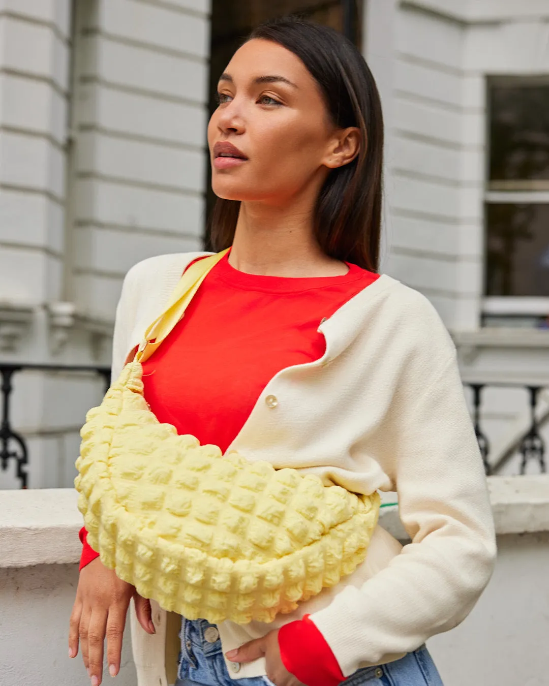 Kind Bag Butter Yellow crossbodyveske justerbar