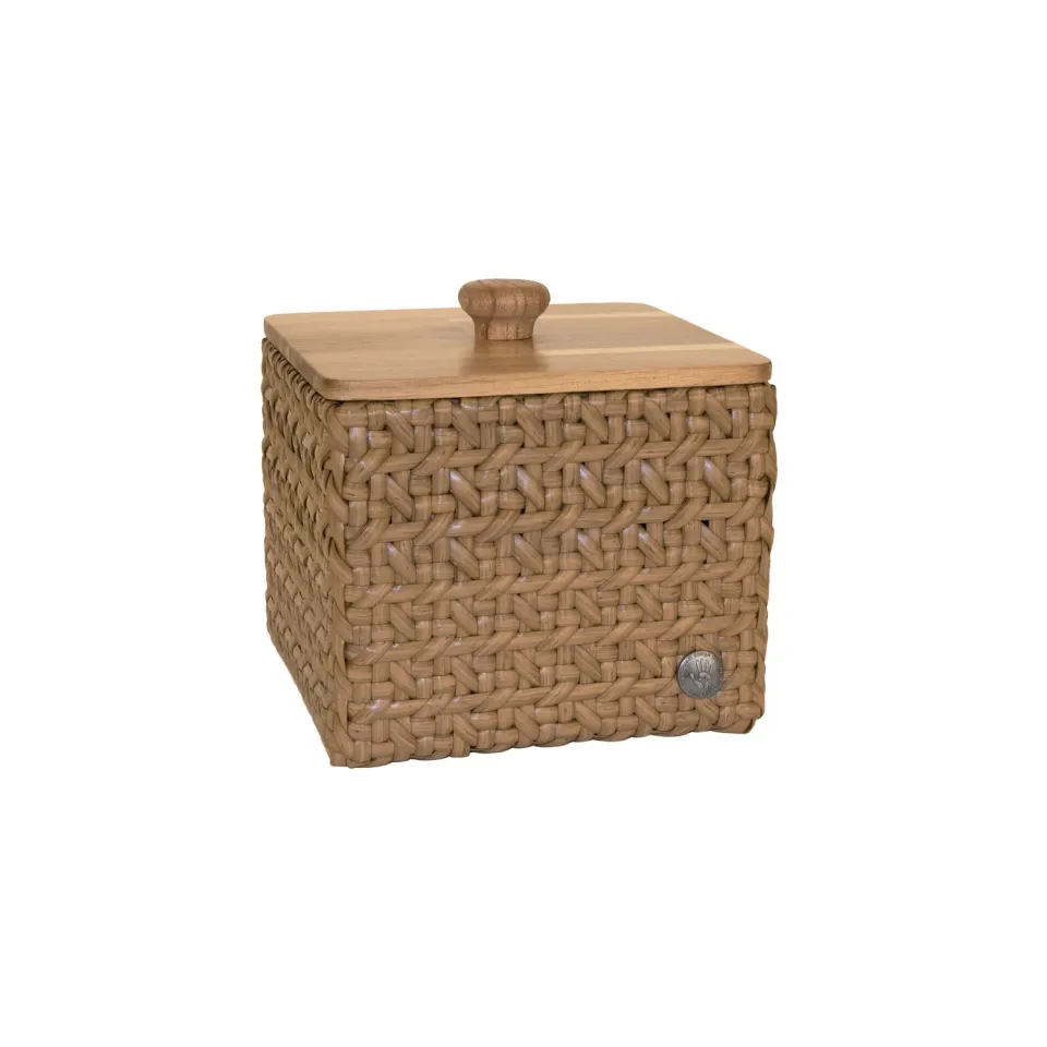 Handed By Ozara Small kurv med lokk natur