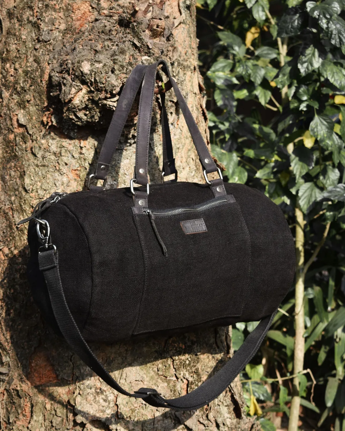 The Burlap People Mini Duffel treningsbag svart kompakt