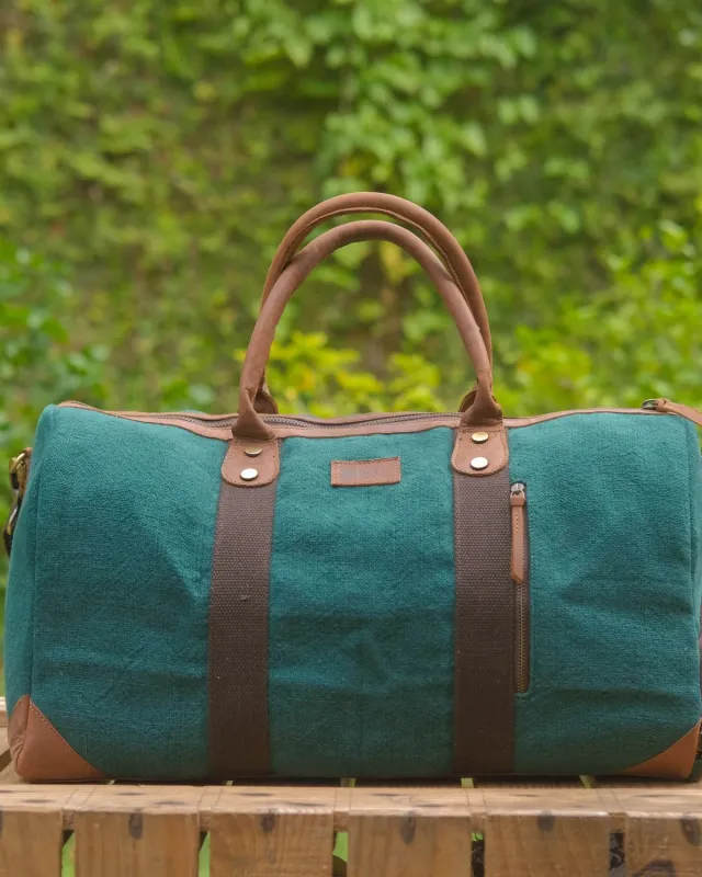The Burlap People Mini Duffel 2.0 weekendbag flaskegrønn