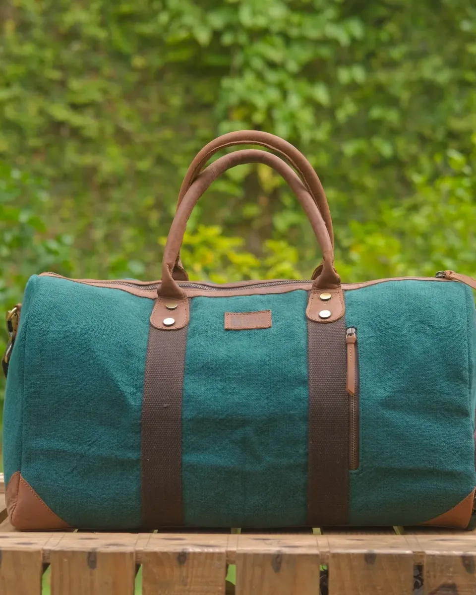 The Burlap People Mini Duffel 2.0 weekendbag flaskegrønn
