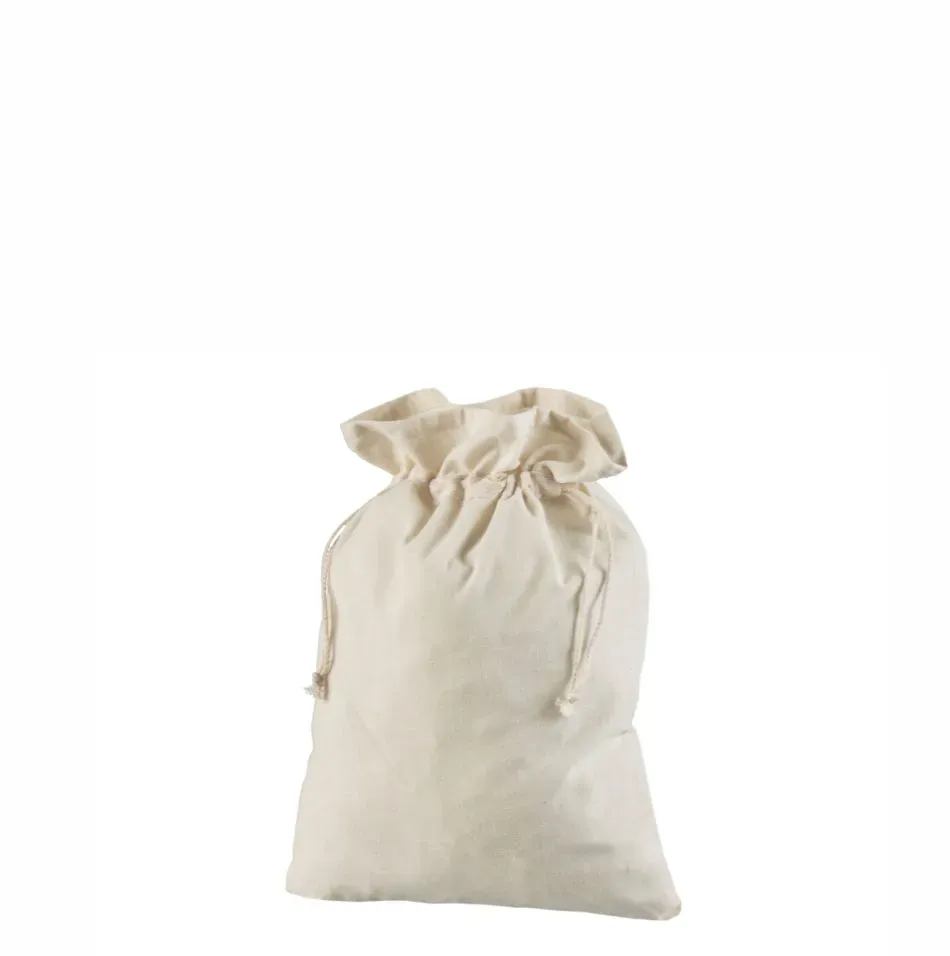 Handlenett Stringpouch_2535_uk bomullspose naturhvit 25x35 cm
