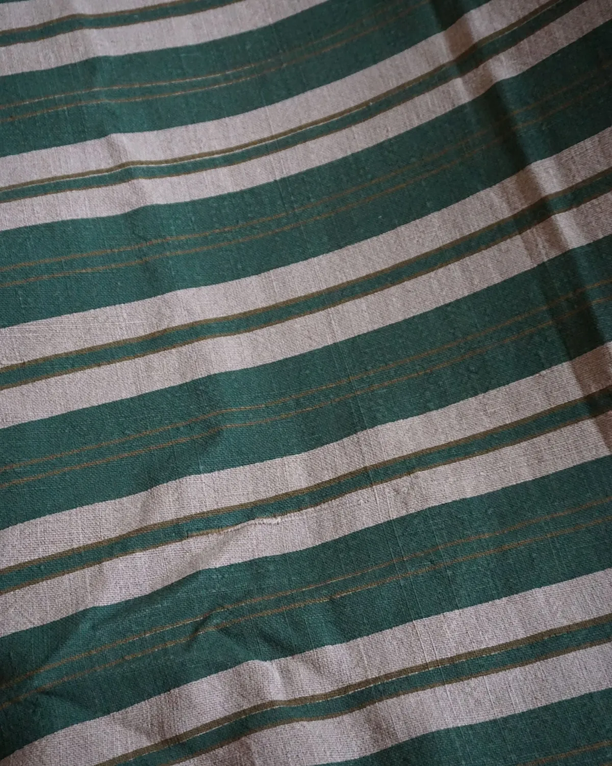 The Burlap People Striped Forager handlenett lyseblå-hvit stripete