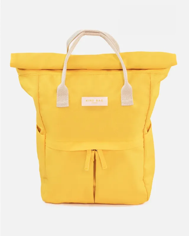 Kind Bag Hackney Medium ryggsekk tuscan gul resirkulert