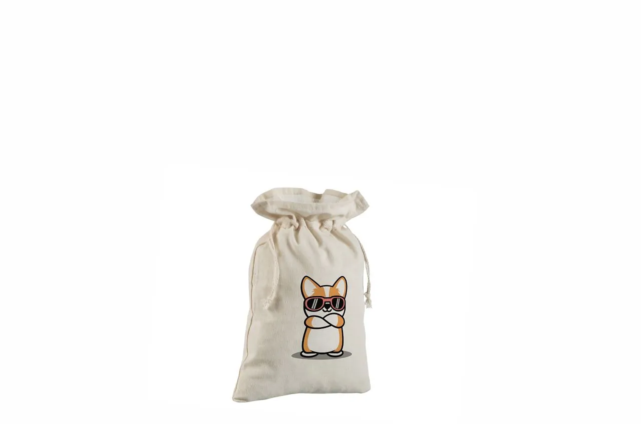 Handlenett Stringpouch_2030_uk bomullspose naturhvit 20×30 cm
