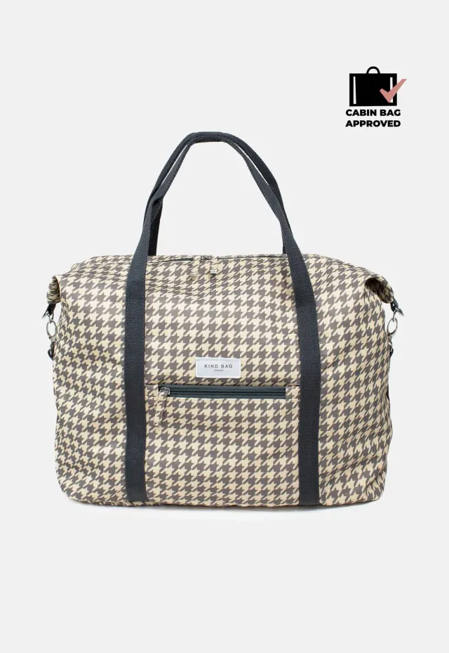 Kind Bag Weekender Classic Houndstooth helgeveske resirkulert