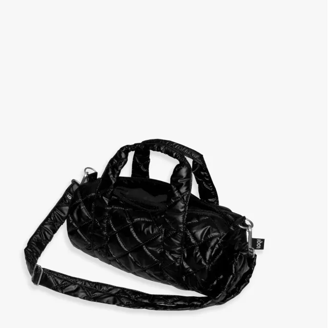 LOQI Metallic Black Puffy weekender medium svart metallic