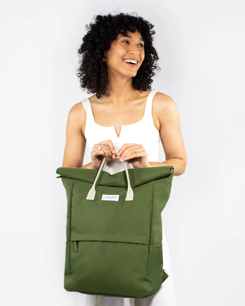 Kind Bag Hackney Large sekk khaki vannavstøtende stor