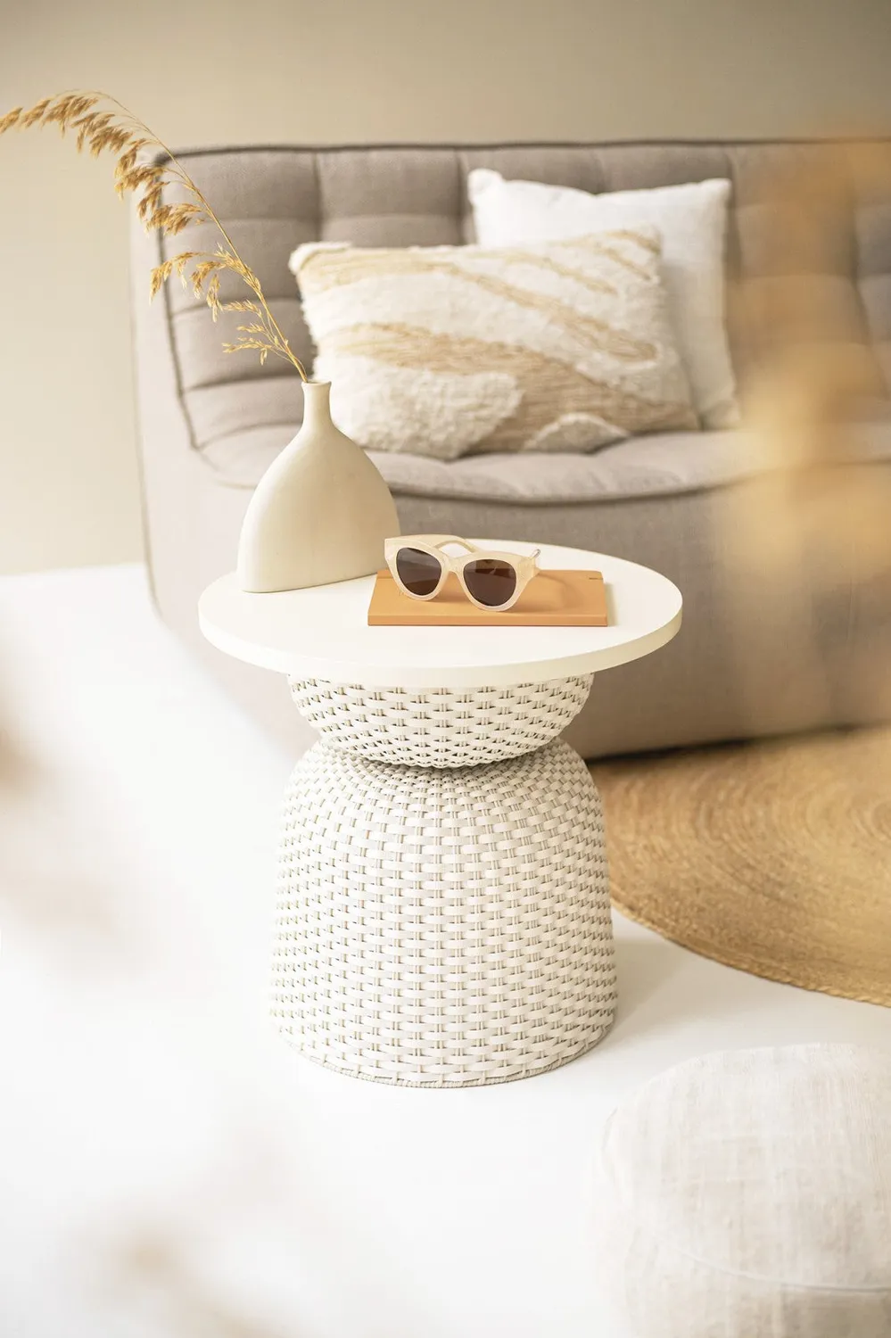 Handed By Twist Table sidebord oppbevaringsbord med lokk flettet