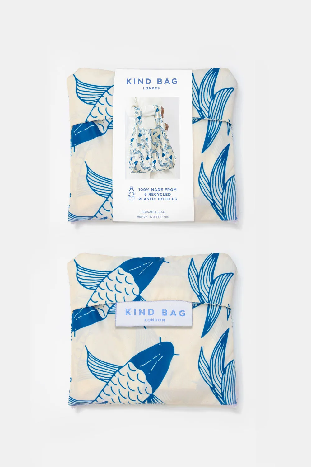 Kind Bag Reusable Koi Fish Medium handlenett resirkulert