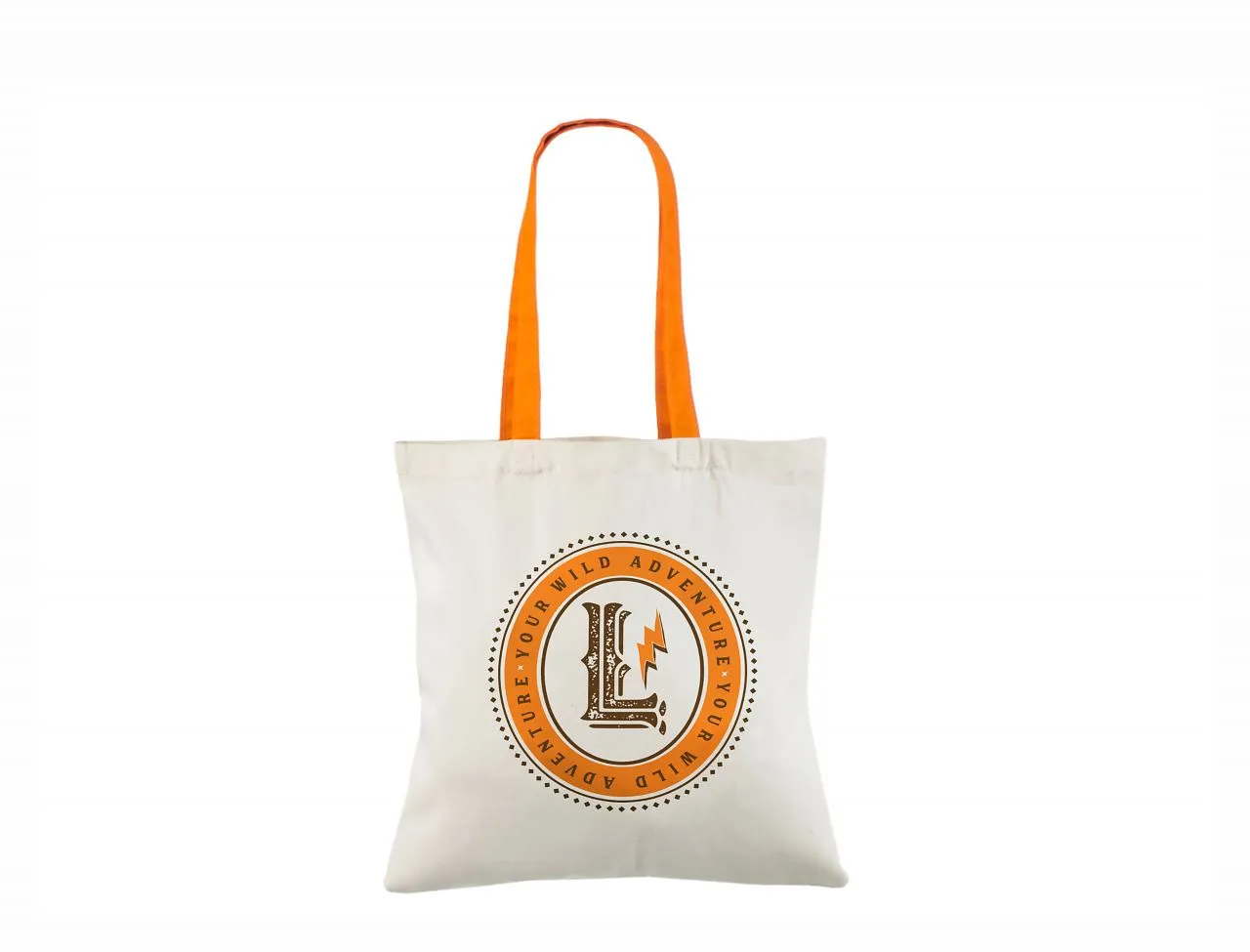 Handlenett Orange Hand handlenett naturhvit oransje 240 g