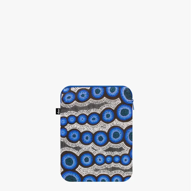 LOQI Kirsten Egan Water Dreaming Blue laptopsleeve blå