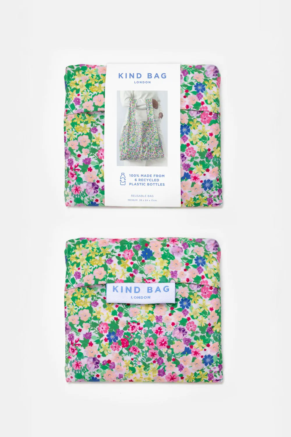 Kind Bag Meadow Flowers Medium handlenett blomstret