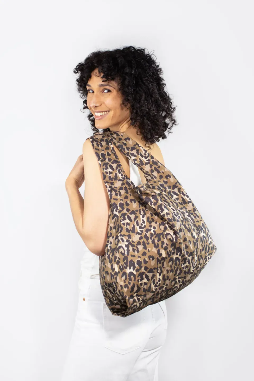 Kind Bag Leopard Print handlenett medium bærer 20 kg