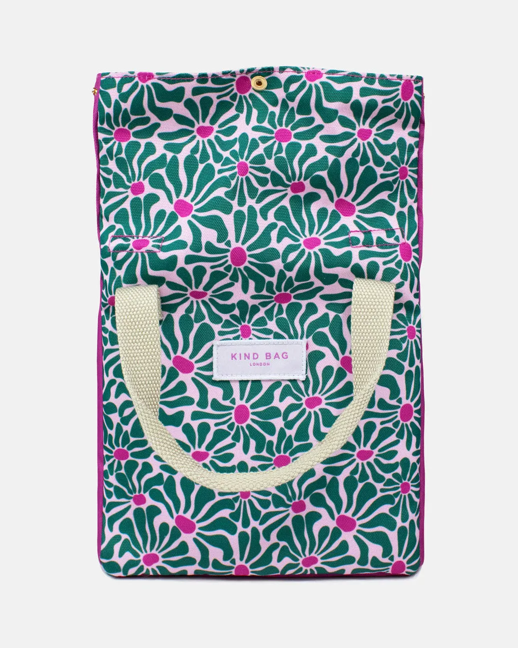 Kind Bag Lunch Bag lunsjpose Abstract Flowers vanntett