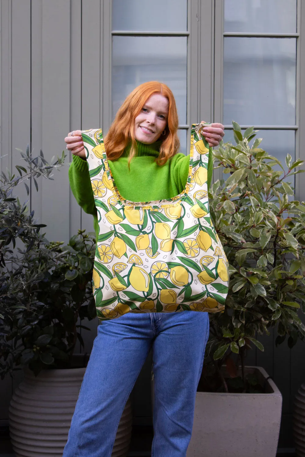 Kind Bag Lemons handlenett medium sitronmønster gjenbrukbar