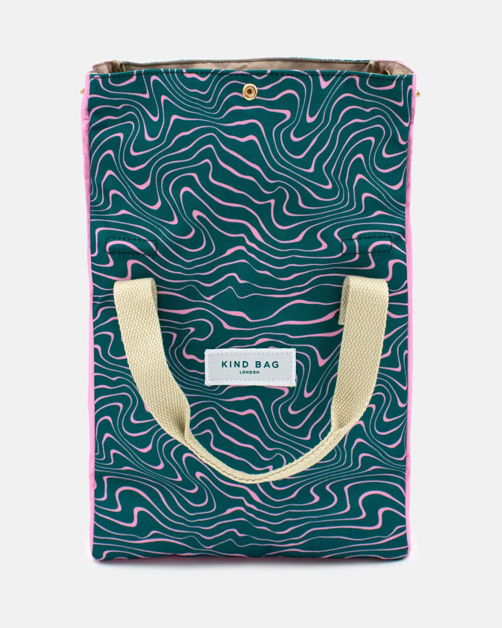 Kind Bag Contours Green Pink lunsjbag vanntett