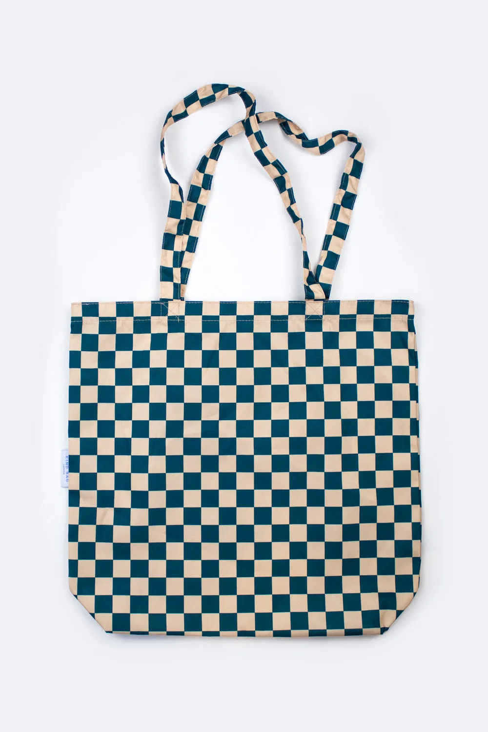 Kind Bag Checkerboard Teal toteveske 16" laptop