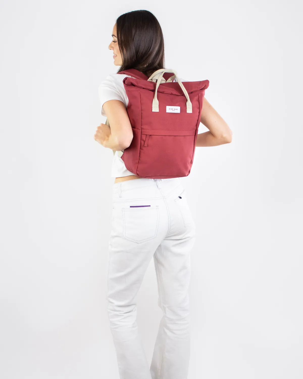 Kind Bag Hackney Backpack Medium ryggsekk burgundy vanntett