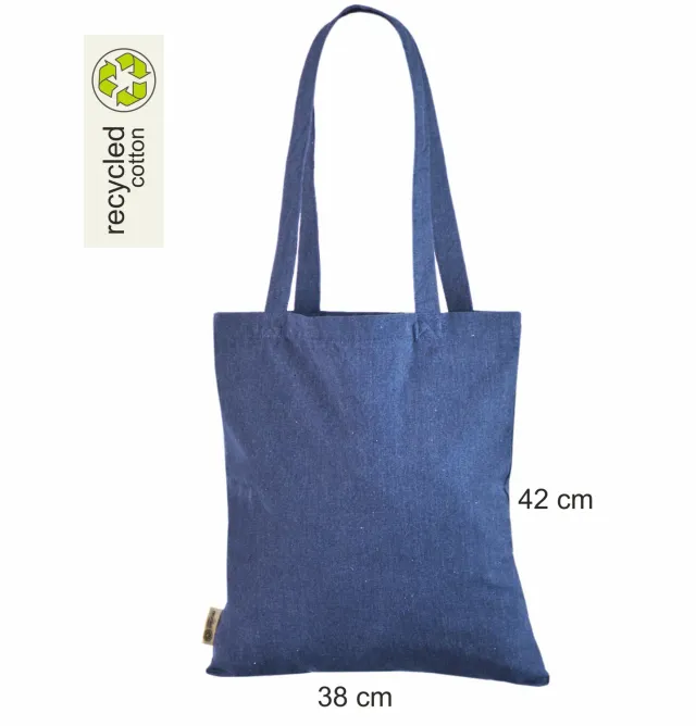 Handlenett Jeansblue 3842 handlenett blå 38x42 cm resirkulert