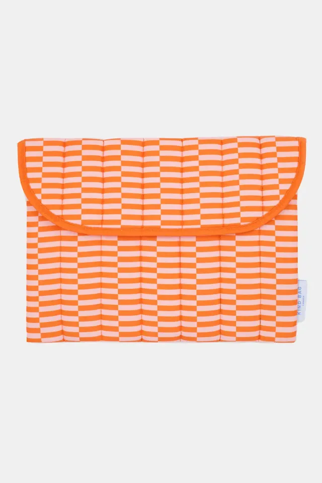 Kind Bag 13" laptop-sleeve Blocks Pink Orange quiltet