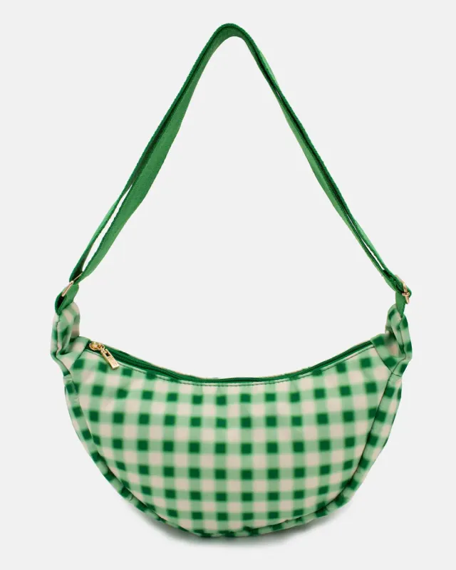 Kind Bag Blurred Plaid Green crossbody skulderveske grønn