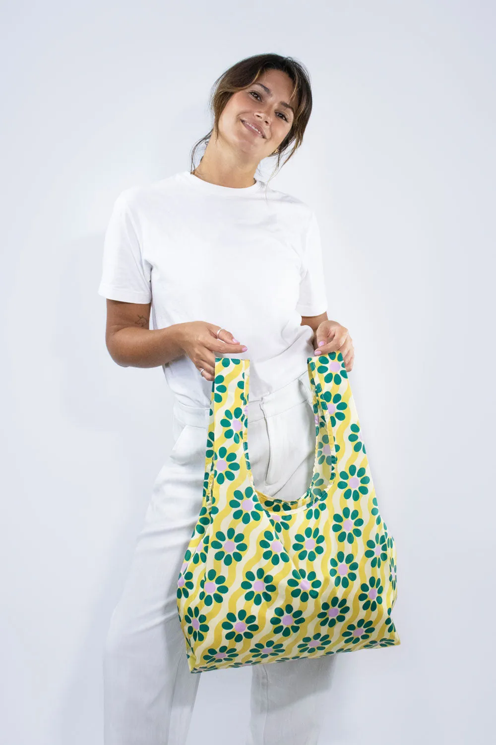 Kind Bag Wavy Daisy handlenett medium resirkulert