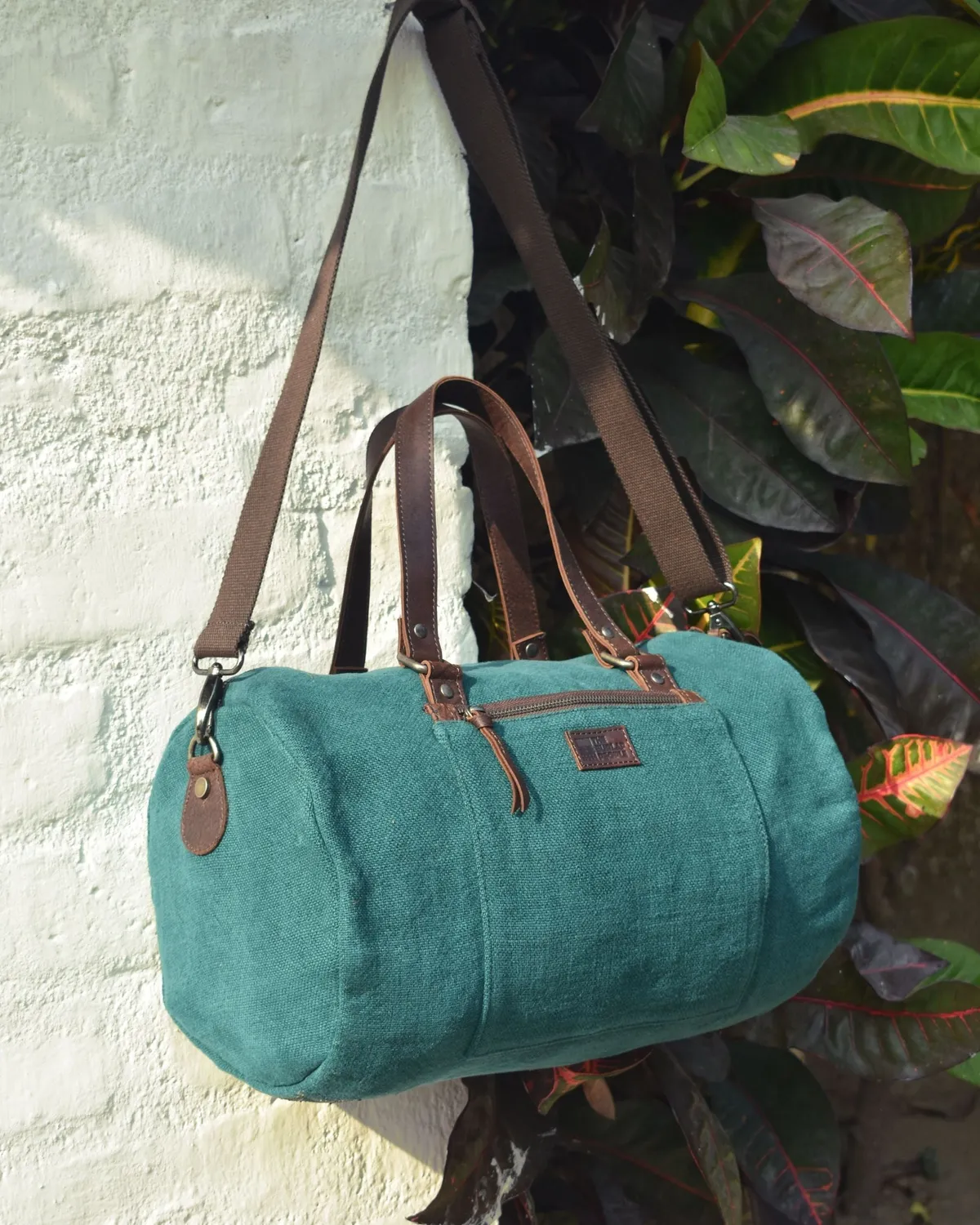 The Burlap People Mini Duffel treningsbag svart kompakt