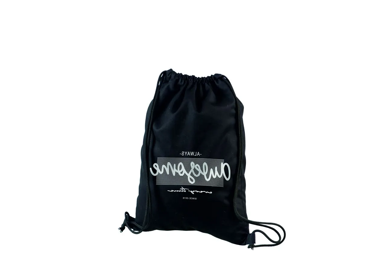 Handlenett Draw Black ryggsekk svart 35×45 cm bomull