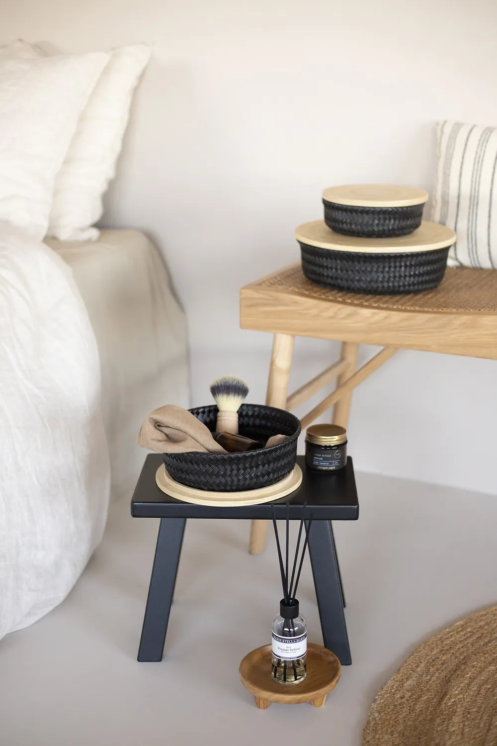 Handed By Wonder XS S M oppbevaringskurv svart 3-pk med lokk