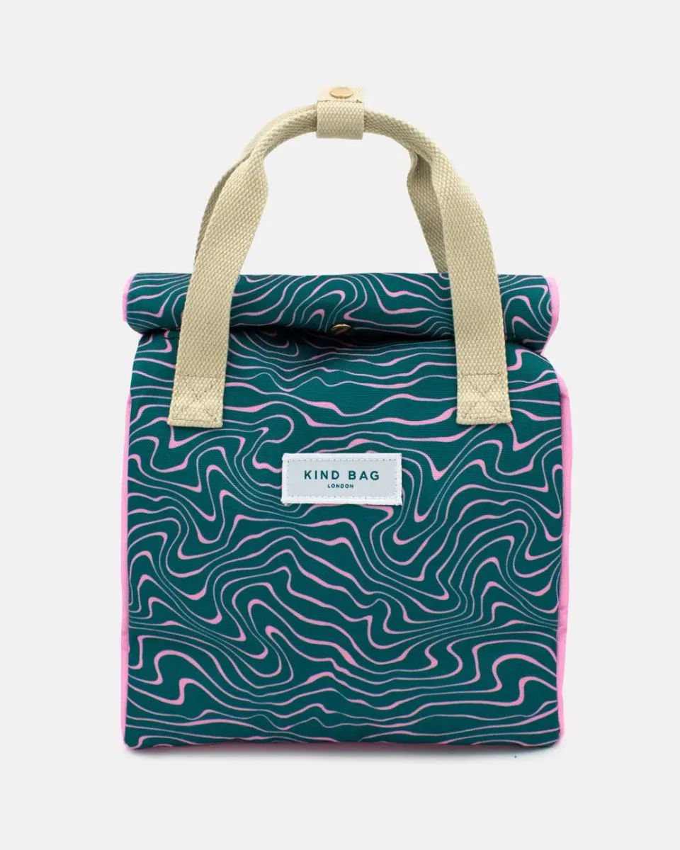 Kind Bag Contours Green Pink lunsjbag vanntett
