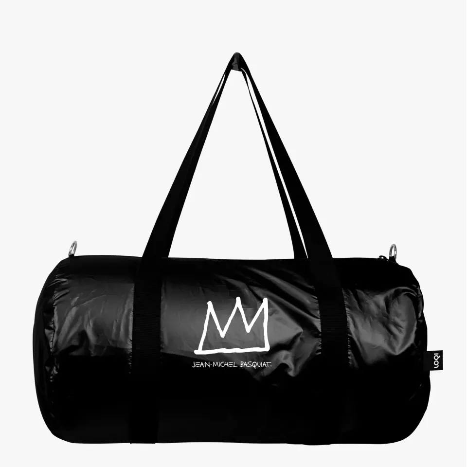 LOQI Jean-Michel Basquiat Crown Black weekender metallic svart