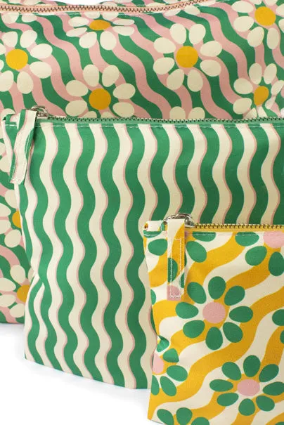 Kind Bag Pouches Wavy Daisy sminkeveske 3-pk resirkulert