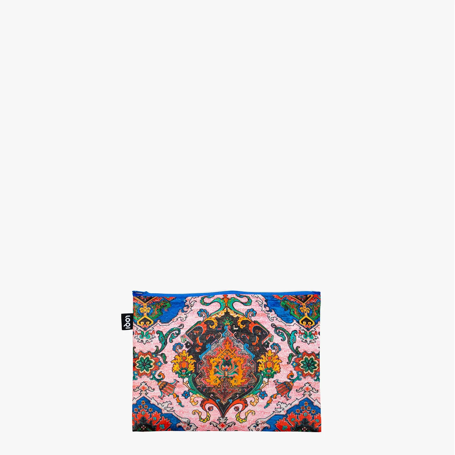 LOQI Decorative Art Peacock zip-mapper resirkulert blå