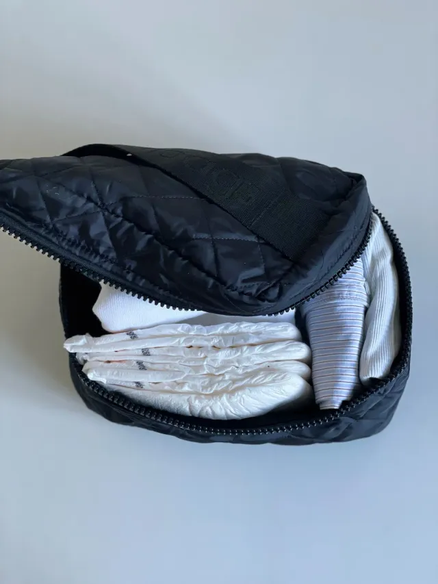 CPH Bags Baby oppbevaringsveske sort quiltet 24 cm