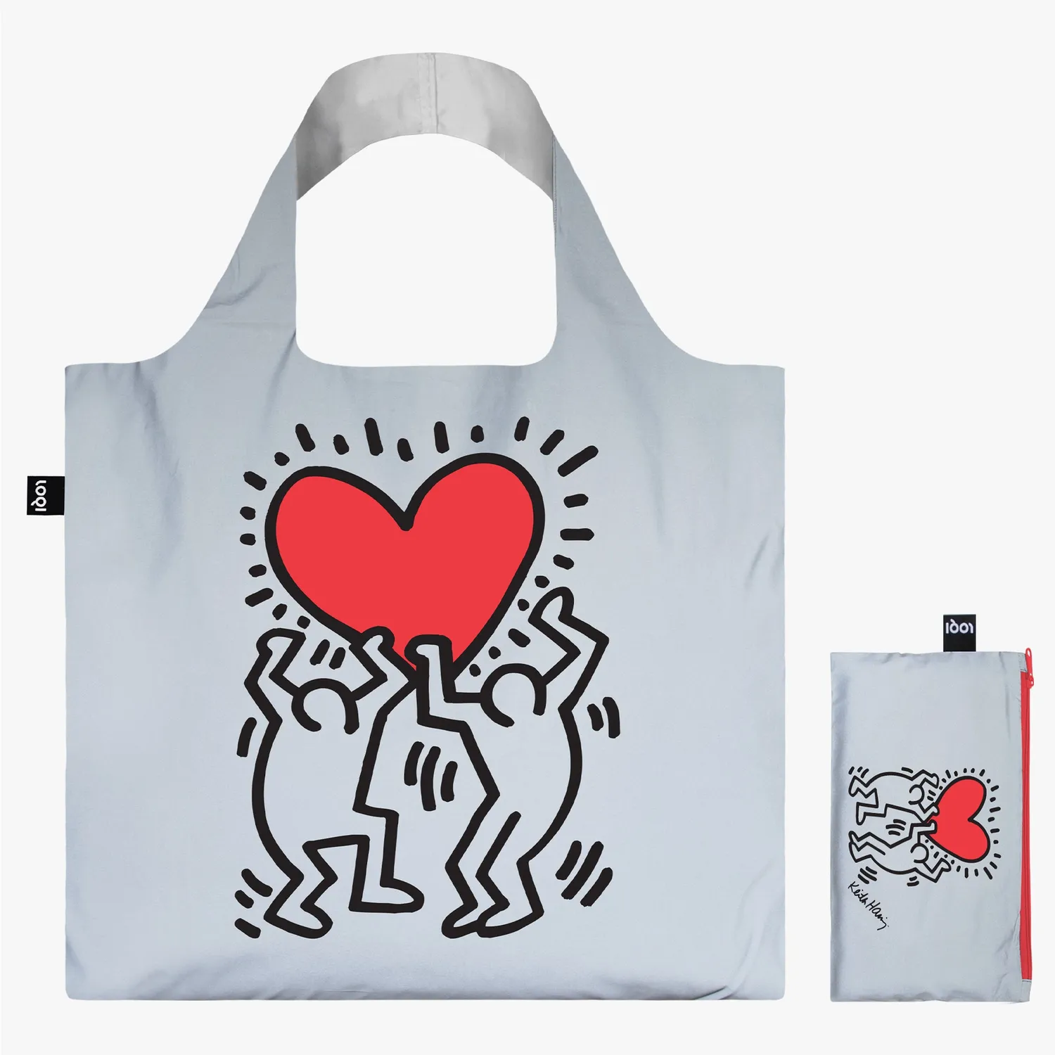 LOQI Keith Haring Dancing Heart handlenett refleks