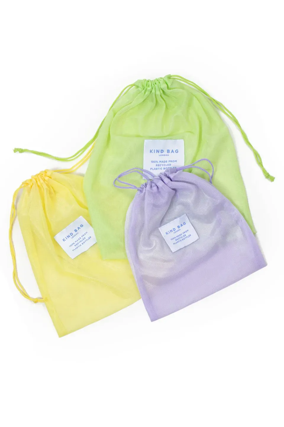 Kind Bag Mesh Bags nettposer 3-pakning gjenbrukbar