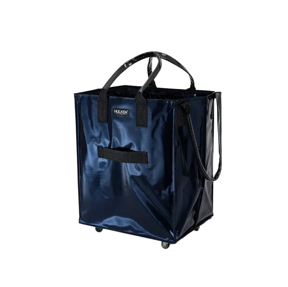 Hulken Midnight Blue toteveske mørkeblå på hjul