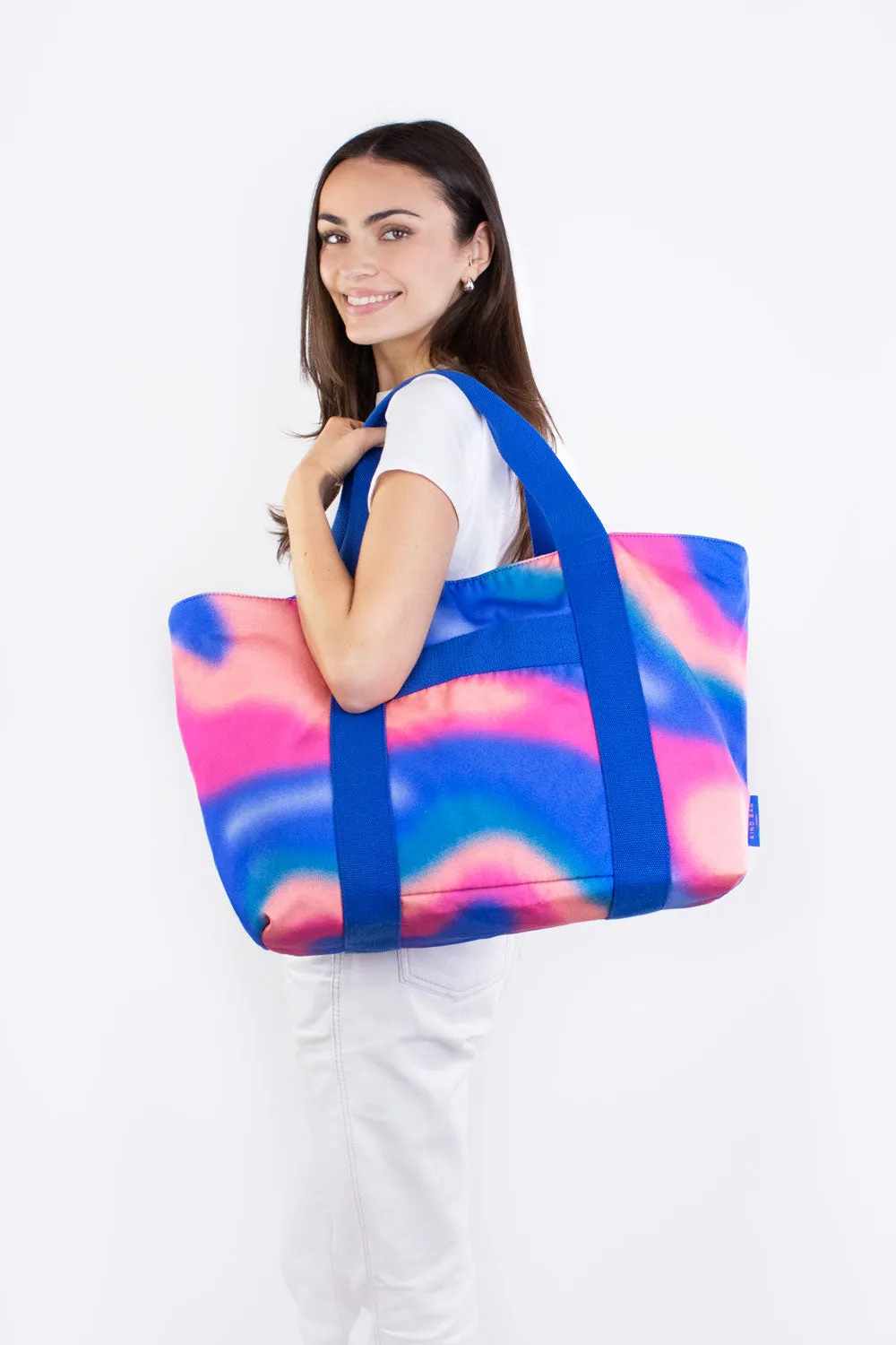 Kind Bag Aurora Carryall tote stor 32 liter blå rosa