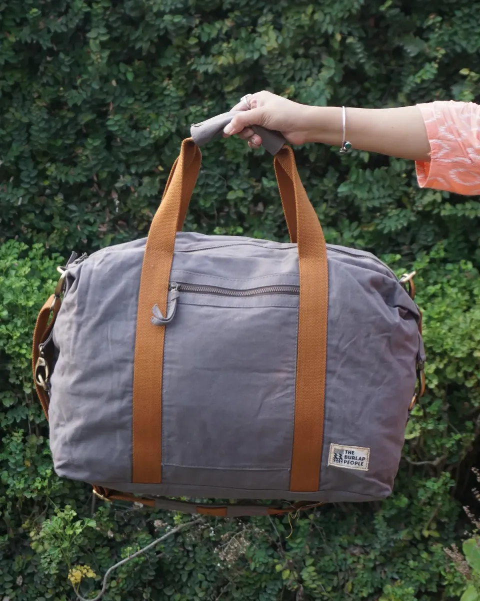 The Burlap People Weekender reisebag grå stor