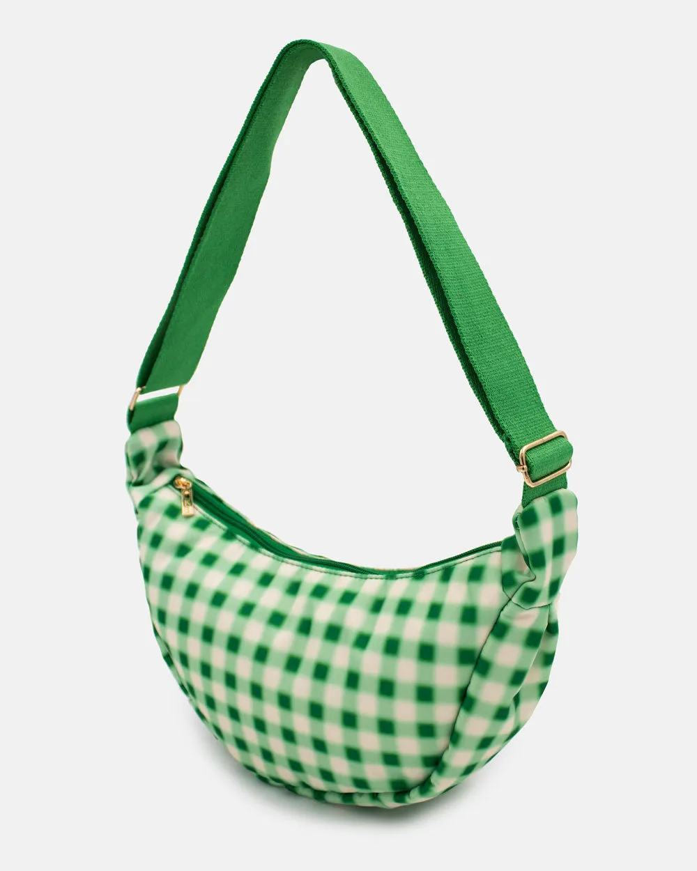 Kind Bag Blurred Plaid Green crossbody skulderveske grønn