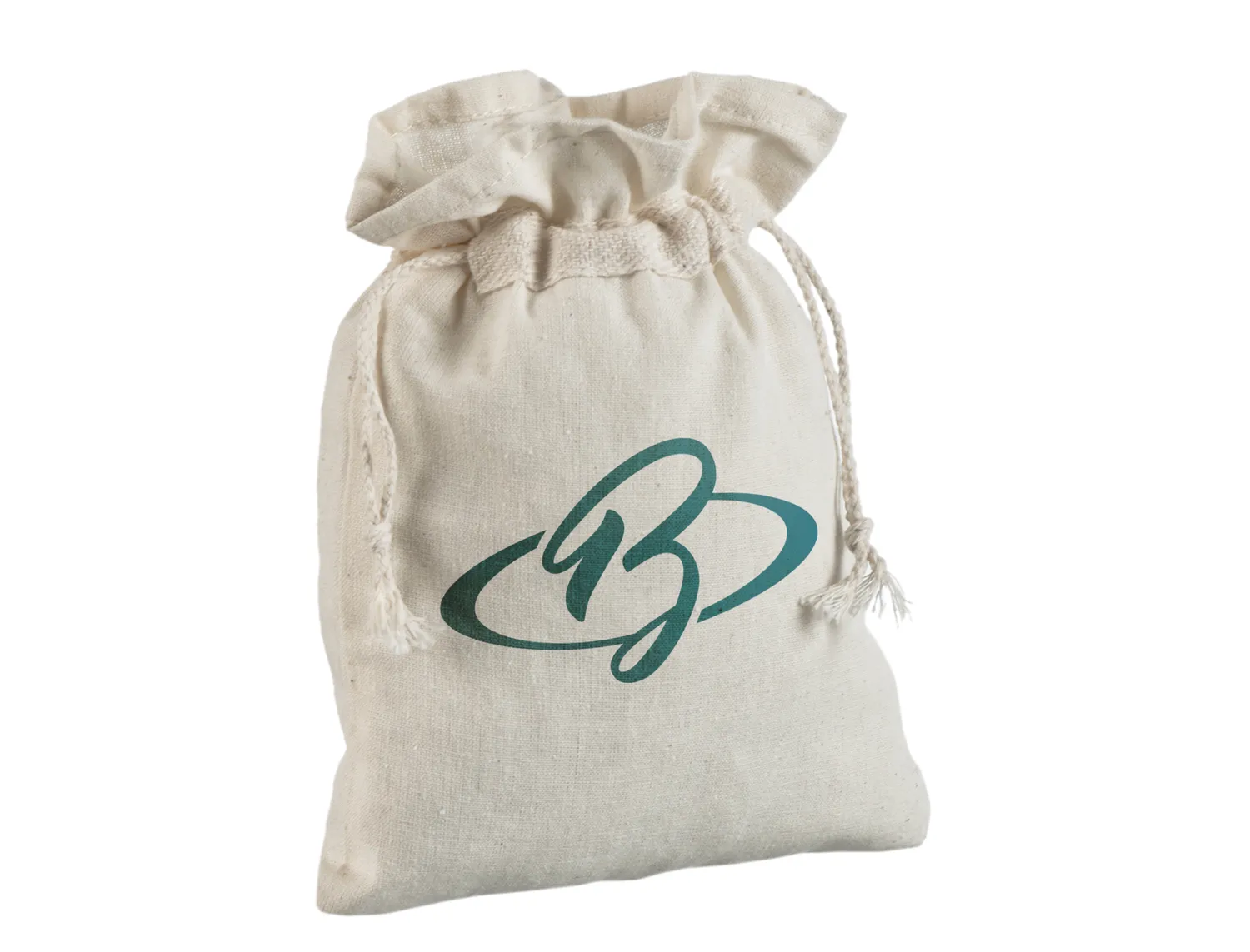 Handlenett Stringpouch 1521 bomullspose naturhvit 15×21