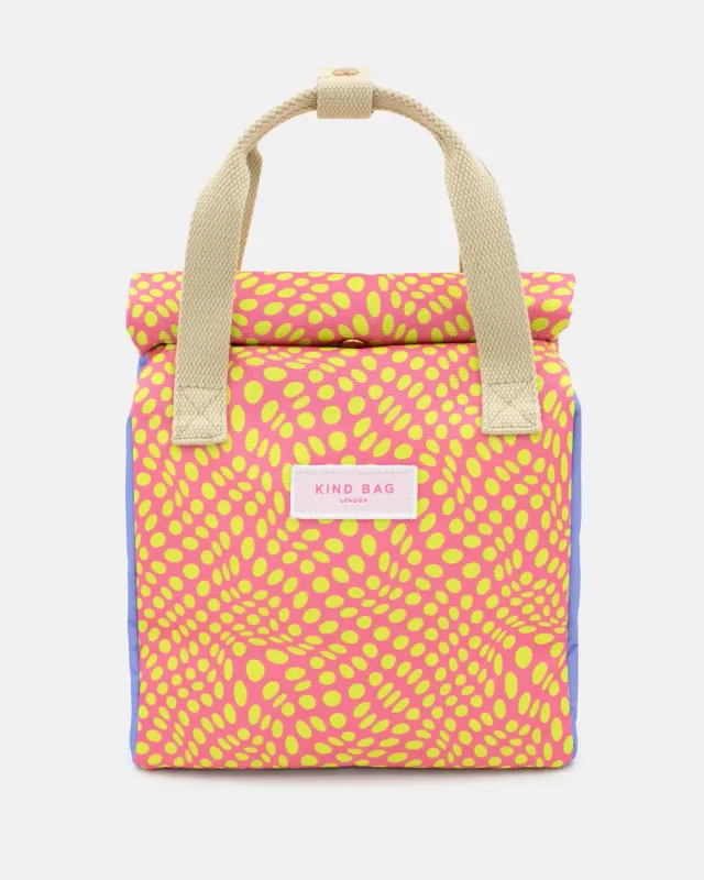 Kind Bag Lunch Bag lunsjbag rosa gul prikkete isolerende