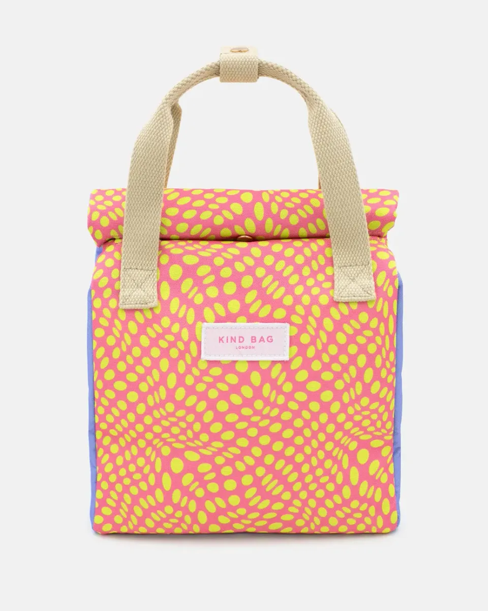 Kind Bag Lunch Bag lunsjbag rosa gul prikkete isolerende