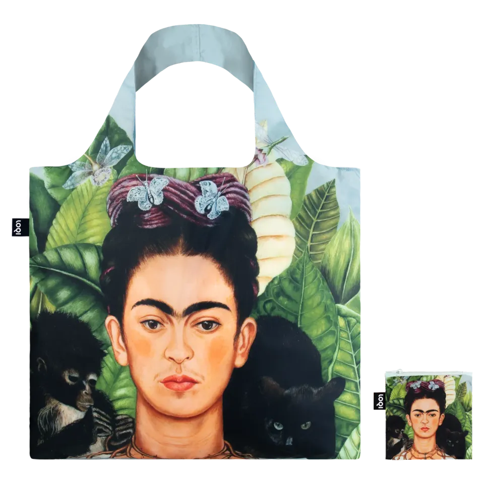LOQI Frida Kahlo Self Portrait with Hummingbird handlenett