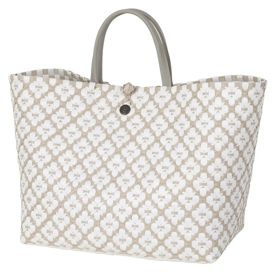 Handed By Motif shopper lysegrå mønster resirkulert