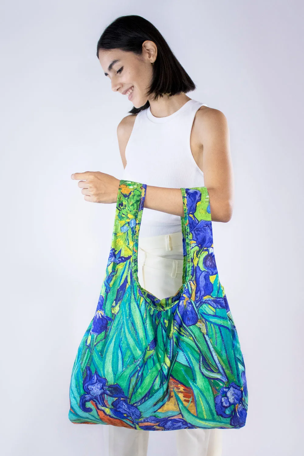 Kind Bag Van Gogh Irises handlenett medium resirkulert