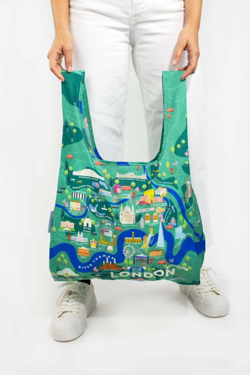 Kind Bag London Map Medium handlenett medium resirkulert