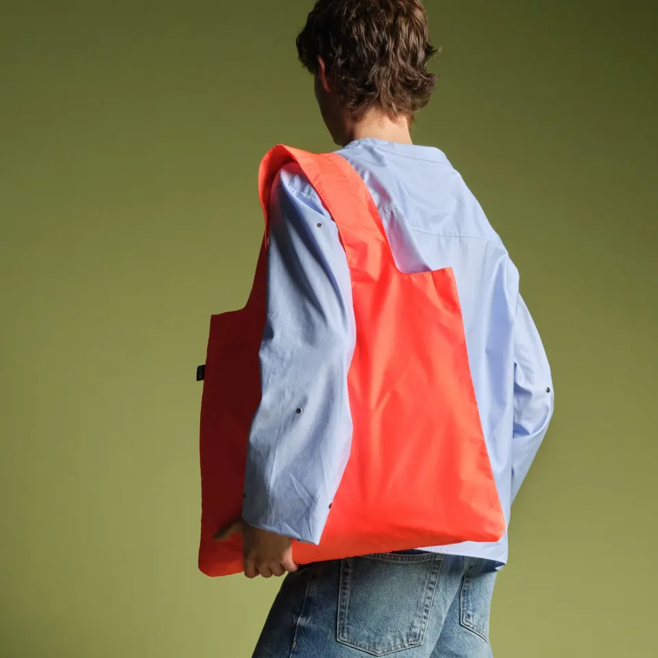 LOQI Neon Dark Orange handlenett oransje resirkulert