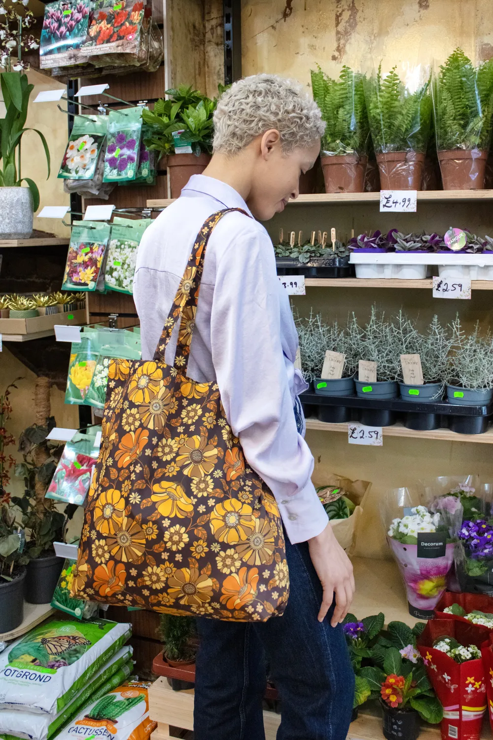 Kind Bag Retro Flowers toteveske resirkulert